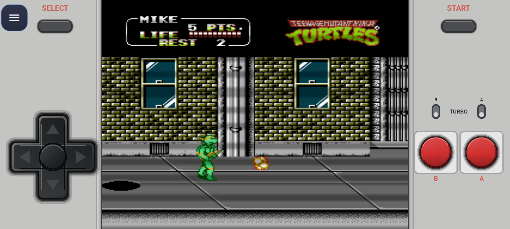 NES / Famicom touch controls in landscape mode