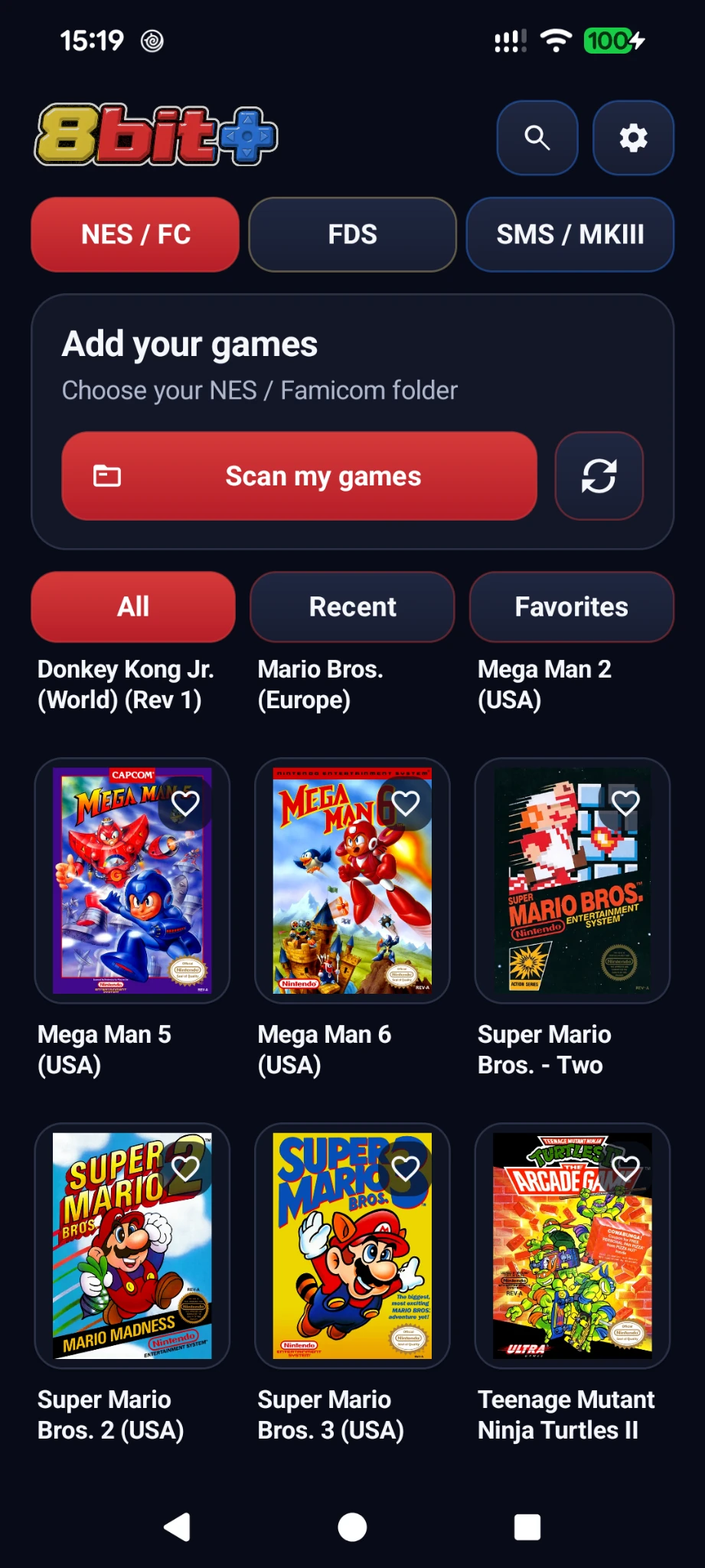 8bit+ NES / Famicom library